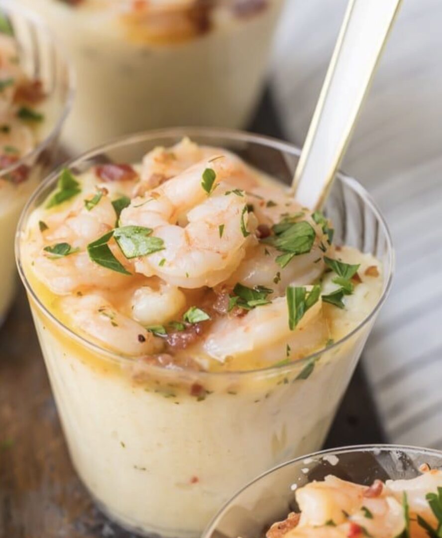 Shrimp dish in a cup